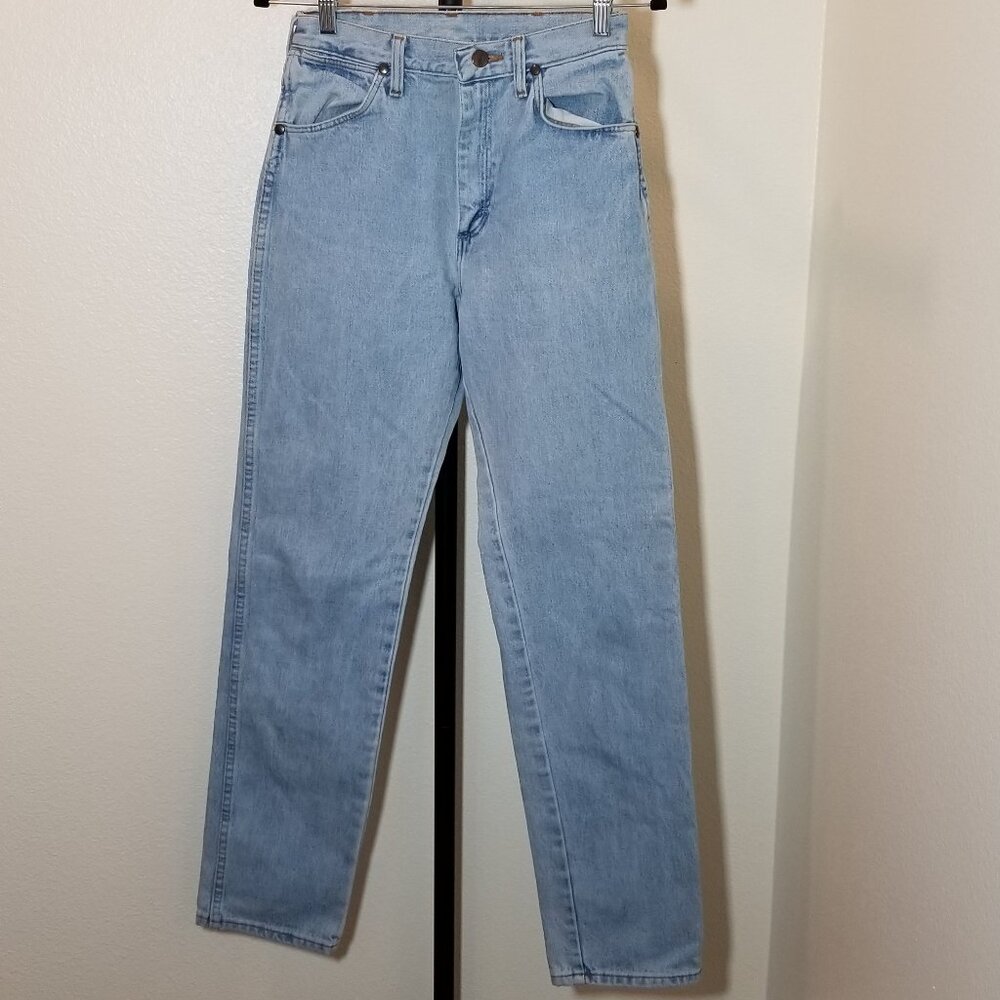 Wrangler‎ Jeans Womens 7x32 High Rise Straight Light Denim Classic Retro Western